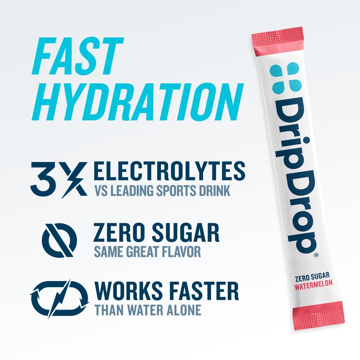DripDrop Sugar Free Hydration Packets - Zero Classic Variety Pack - Single Serve Electrolytes Powder Drink Mix - Lemon Lime, Watermelon, Peach, Passion Fruit DripDrop buy supplements canada