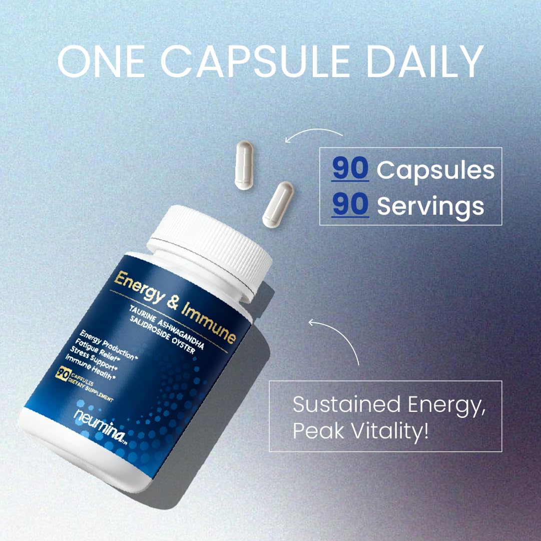 NEUMINA Men's Energy & Immune Complex, Energy Production, Fatigue Relief, Stress Support, Immune Health, Non-GMO, Made in USA, 90 Servings NEUMINA buy supplements canada