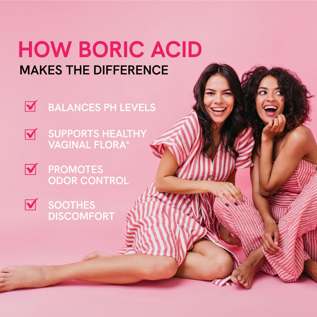Boric Acid Suppositories for Women | 600mg | for pH Balance, Vaginal Odor & Itching | Feminine Hygiene SMNutrition buy supplements canada