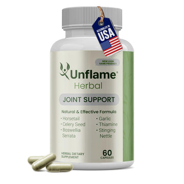 Unflame Herbal Supplement – Botanical Support for Joints, Back, and Muscles – 60 Capsules – Natural Herbal Blend – Dietary Supplement Unflame buy supplements canada