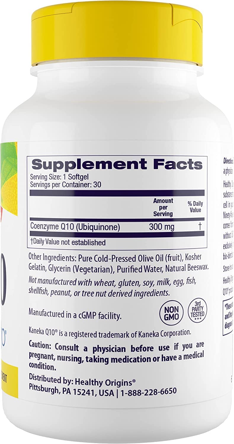 Healthy Origins CoQ10 (Kaneka Q10), 300 mg - Heart Health & Energy Supplement - Gluten Healthy Origins buy supplements canada