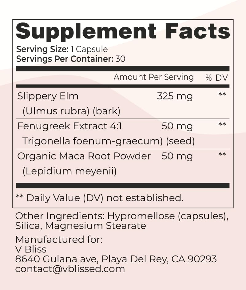 V Bliss Slippery Babe Vaginal Moisturizer Capsules | Relieves Vaginal Dryness with Slippery Elm V Bliss buy supplements canada