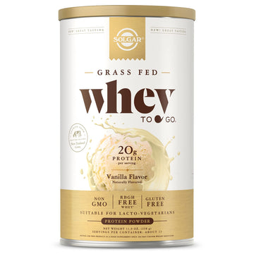 Solgar Whey To Go Natural Vanilla Flavour Protein Powder 340 g - Grass-Fed Whey from New Zealand Cows SOLGAR buy supplements canada