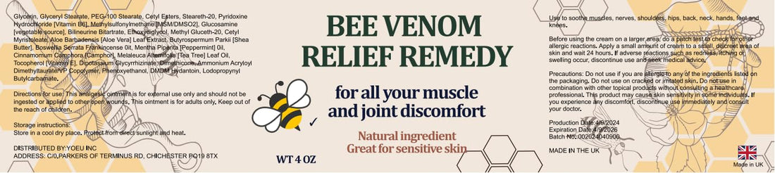 Benolixia Bee Venom Joint Cream - Advanced Joint and Bone Cream, Specially for Back, Neck, Hands, Knees Benolixia buy supplements canada