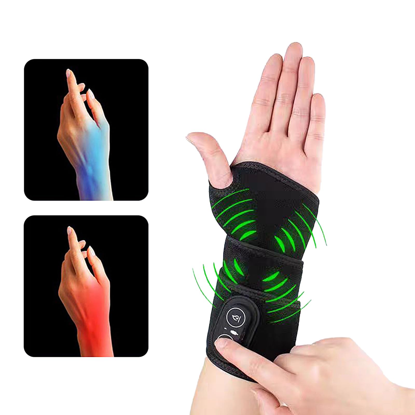 ZMHWANY Rechargeable Cordless Wrist Massager with Heat and Compression, 3000mAh Battery for Arthritis Carpal Tunnel Pain Relief, Wireless Heating Pad Ideal for Seniors ZMHWANY buy supplements canada