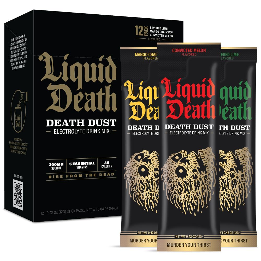 Liquid Death Electrolyte Death Dust - Hydration Powder Packets - 3 Flavors - 12-Stick Liquid Death buy supplements canada