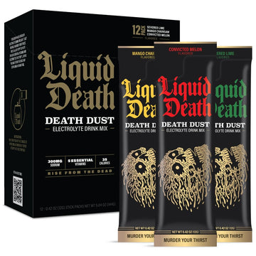 Liquid Death Electrolyte Death Dust - Hydration Powder Packets - 3 Flavors - 12-Stick Liquid Death buy supplements canada