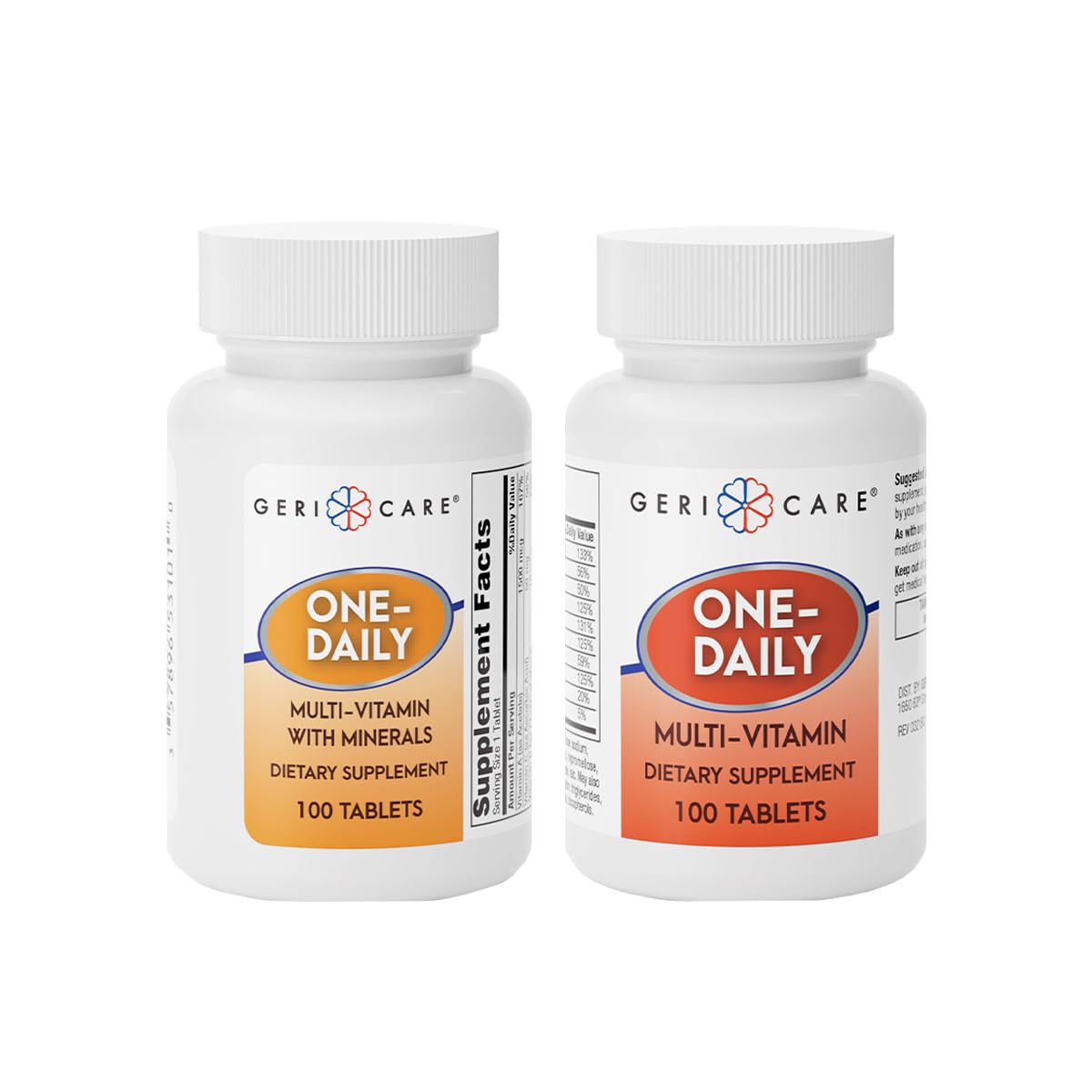 GeriCare One-Daily Multi-Vitamin & One-Daily Multi-Vitamin + Minerals Bundle – Complete Daily Nutritional Support with Essential Minerals for Energy GeriCare buy supplements canada