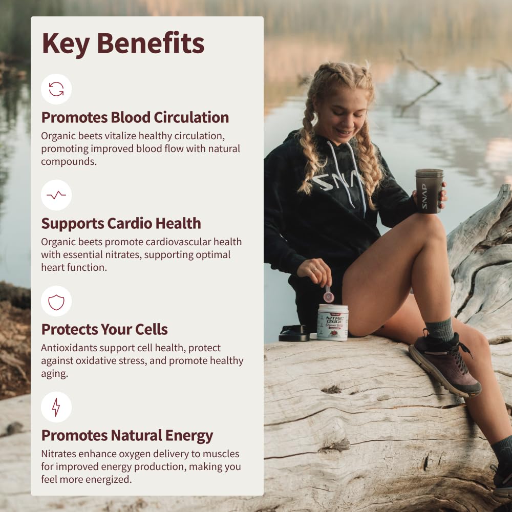 Snap Supplements USDA Organic Beet Root Powder, 3-in-1 Nitric Oxide Supplement Snap Supplements buy supplements canada