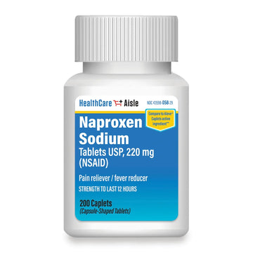 HealthCareAisle Naproxen Sodium, 220 mg - 200 caplets - Pain Reliever and Fever Reducer, Up to 12 Hours of Relief HealthCareAisle buy supplements canada