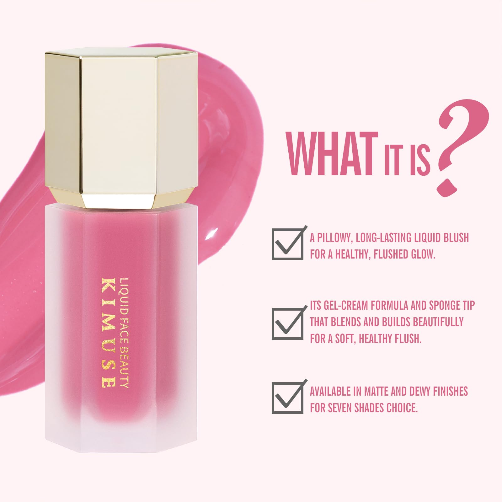 KIMUSE Liquid Blush, Long-Wearing Pigmented Soft Cream Face Blush, Waterproof, Smudge Proof, Dewy Finish KIMUSE buy supplements canada