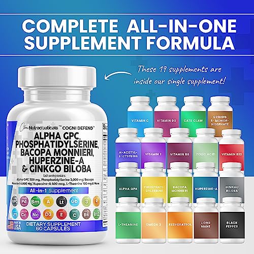Alpha GPC Choline 300mg Phosphatidylserine 3000mg Bacopa Monnieri Clean Nutraceuticals buy supplements canada