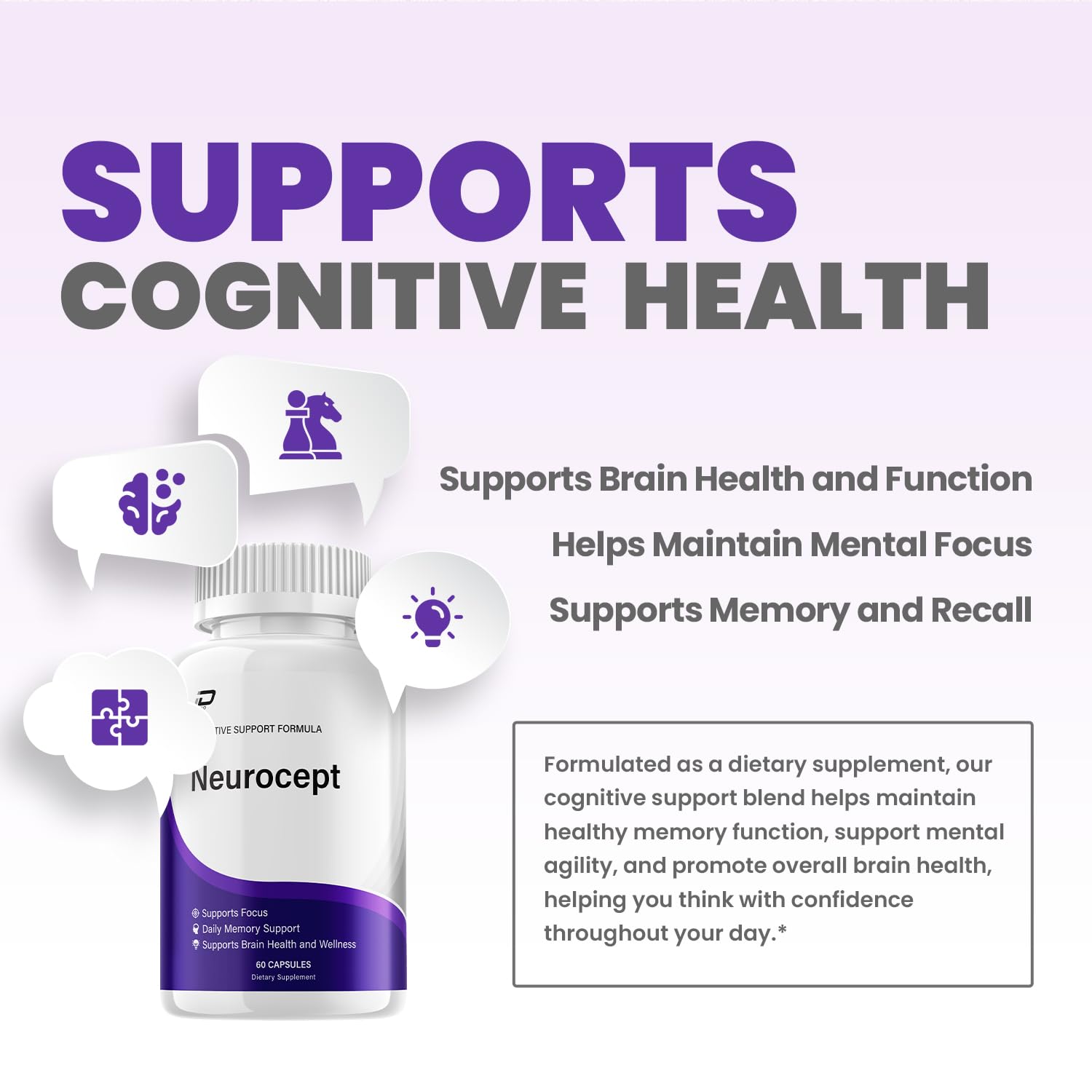 Neurocept Supplement Capsules – All Natural Maximum Strength Formula, Focus & Memory Support (60 Capsules) Indelo buy supplements canada