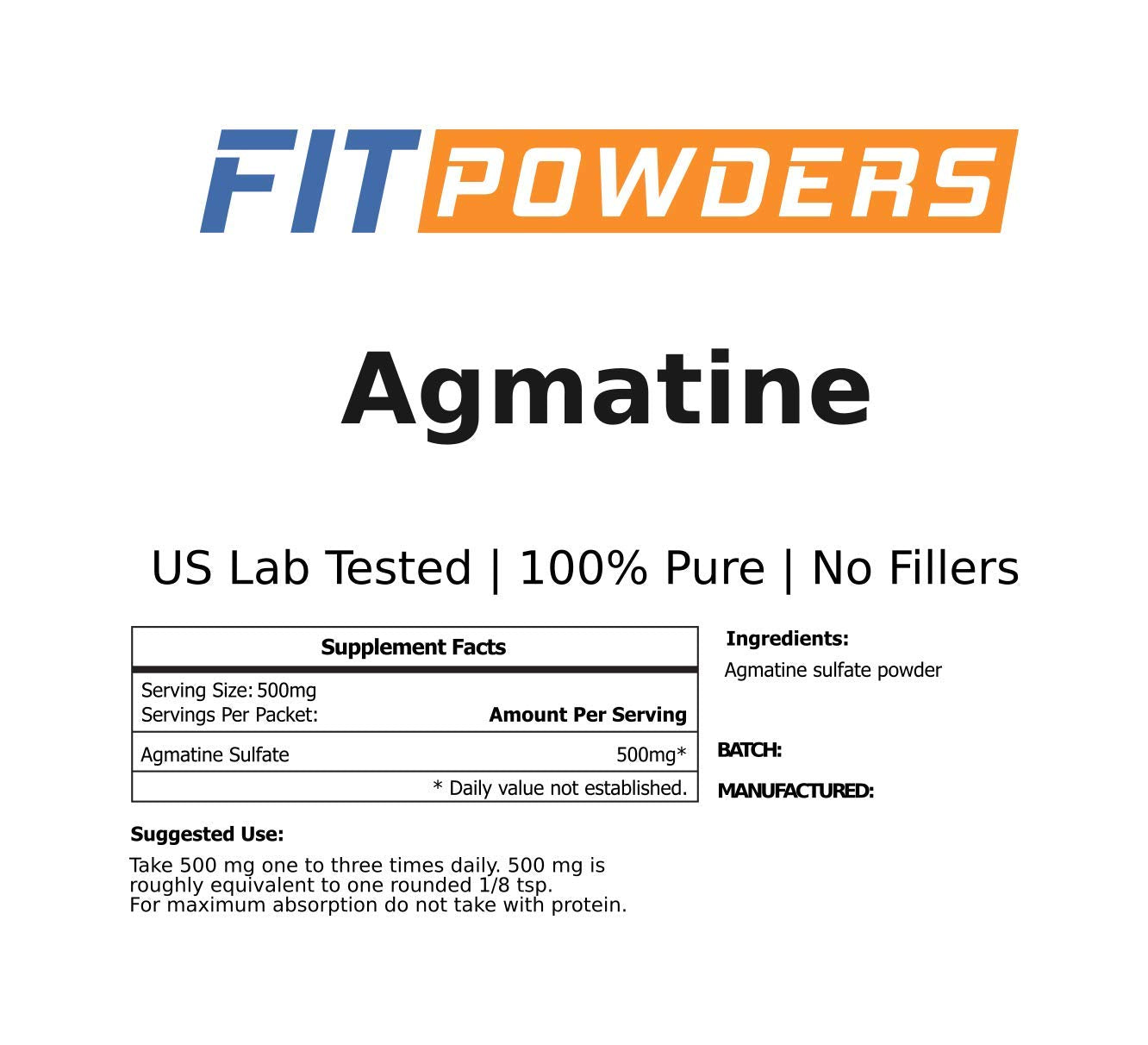 FitPowders Agmatine Sulfate Powder 250 Grams (Multiple Sizes) Strength and Pump FitPowders buy supplements canada