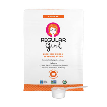 Regular Girl Organic Powder, Prebiotic Fiber Supplement and Probiotics for Women, Low FODMAP, 30 Servings, Unflavored Regular Girl buy supplements canada