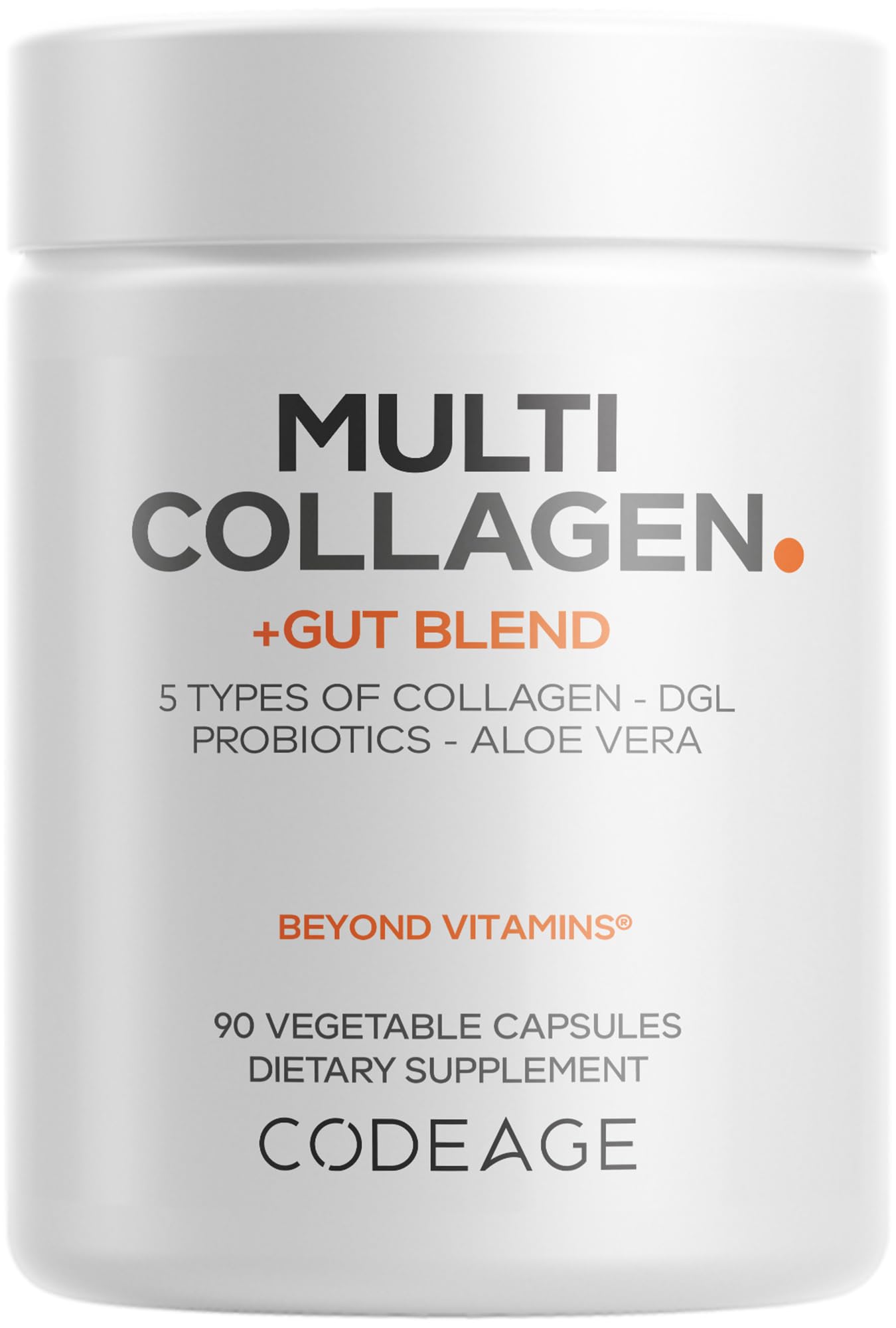 Codeage Multi Collagen + Gut Blend Supplement - Digestive Probiotics, DGL Licorice, Aloe Vera, Organic Peppermint Leaf, Slippery Elm - Hydrolyzed Bovine Collagen Pills - Non-GMO - 90 Capsules Codeage buy supplements canada