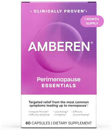 Amberen Perimenopause, Peri-Menopause Multi-Symptom Relief, Vitamin B, Vitamin E & Antioxidants Supplement, Clinically Shown to Help Support Hormone Balance, Hot Flashes & Night Sweats, 60 Count Amberen buy supplements canada