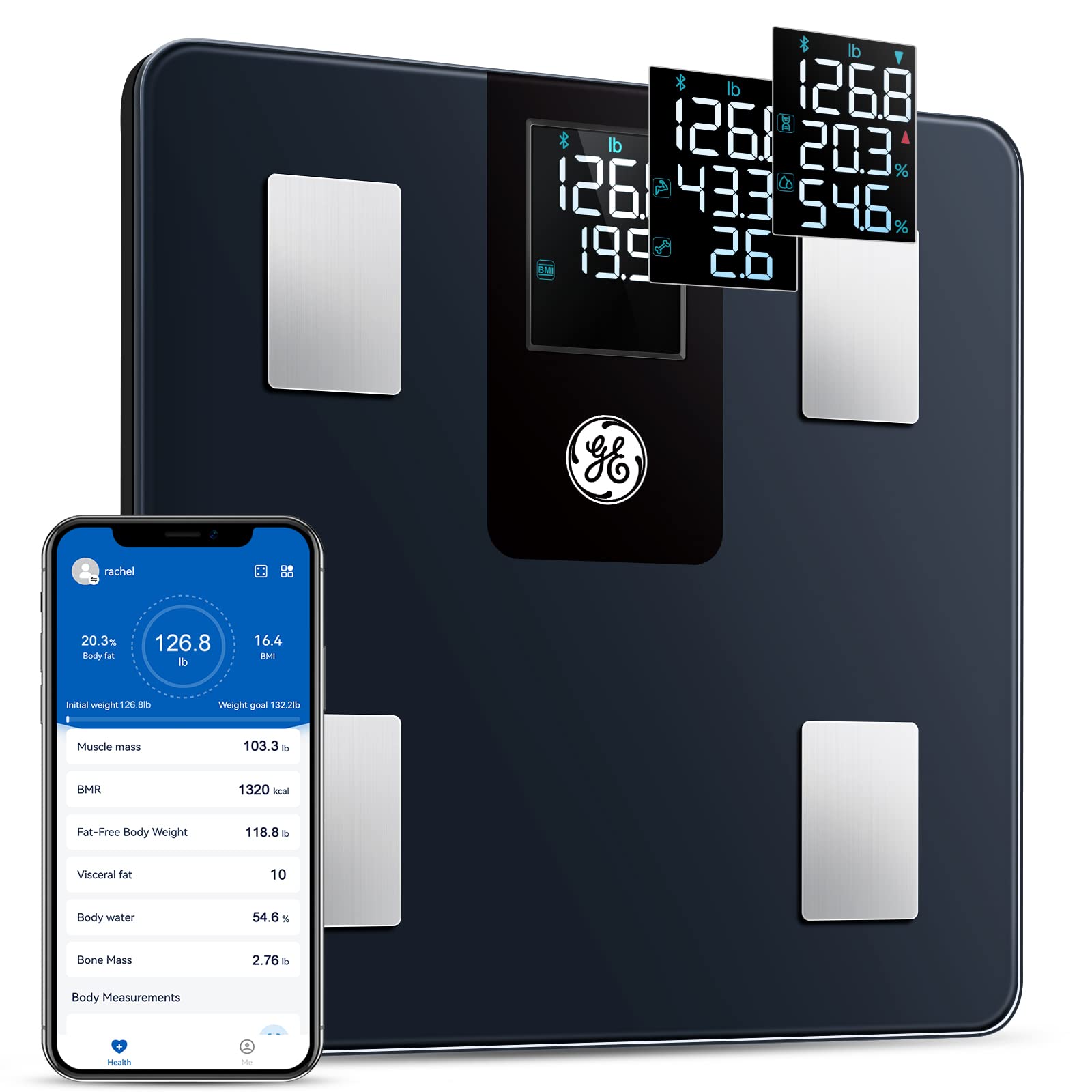 GE Smart Scale for Body Weight and Fat Percentage with All-in-one LCD Display GE buy supplements canada