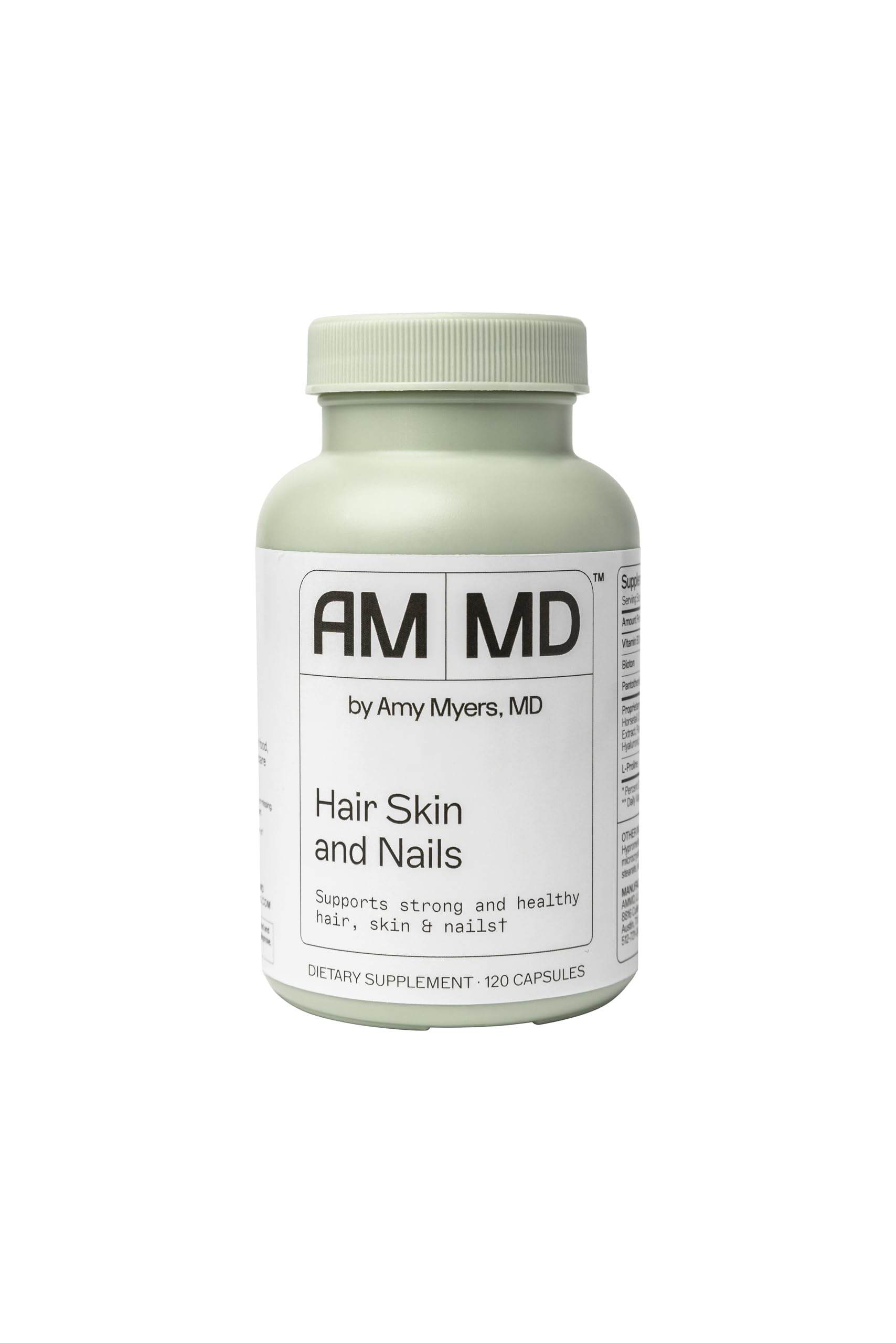 Amy Myers MD Hair Skin and Nails - Supports Strong Hair, Radiant Skin & Healthy Nails - L-Proline, Horsetail, Hyaluronic Acid - Gluten-Free - 120 Capsules (30 Servings) Amy Myers MD buy supplements canada