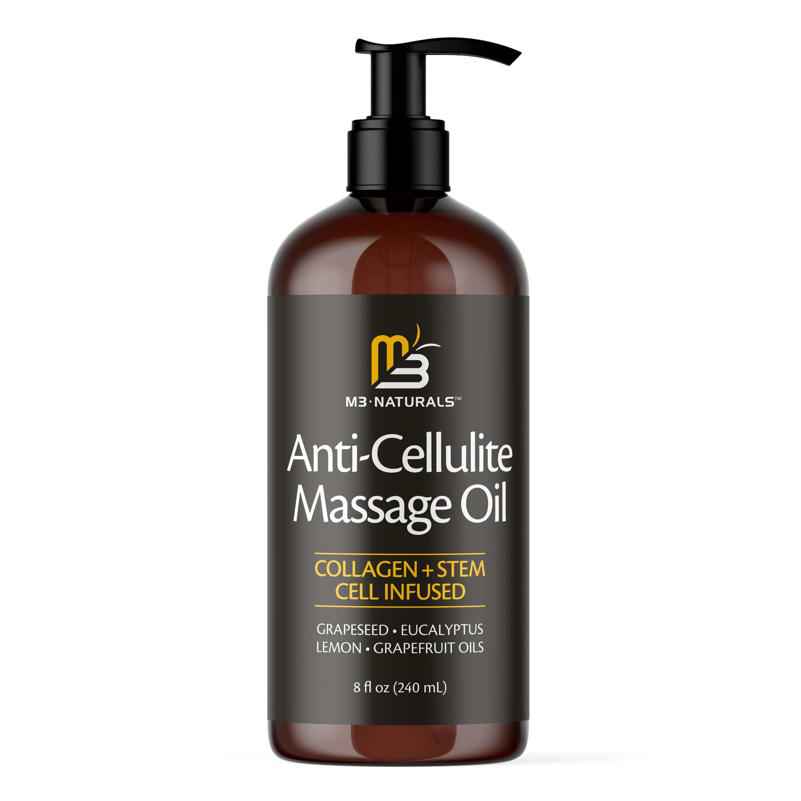 Anti Cellulite Massage Oil for Massage Therapy - Collagen and Stem Cell Skin Tightening M3 Naturals buy supplements canada