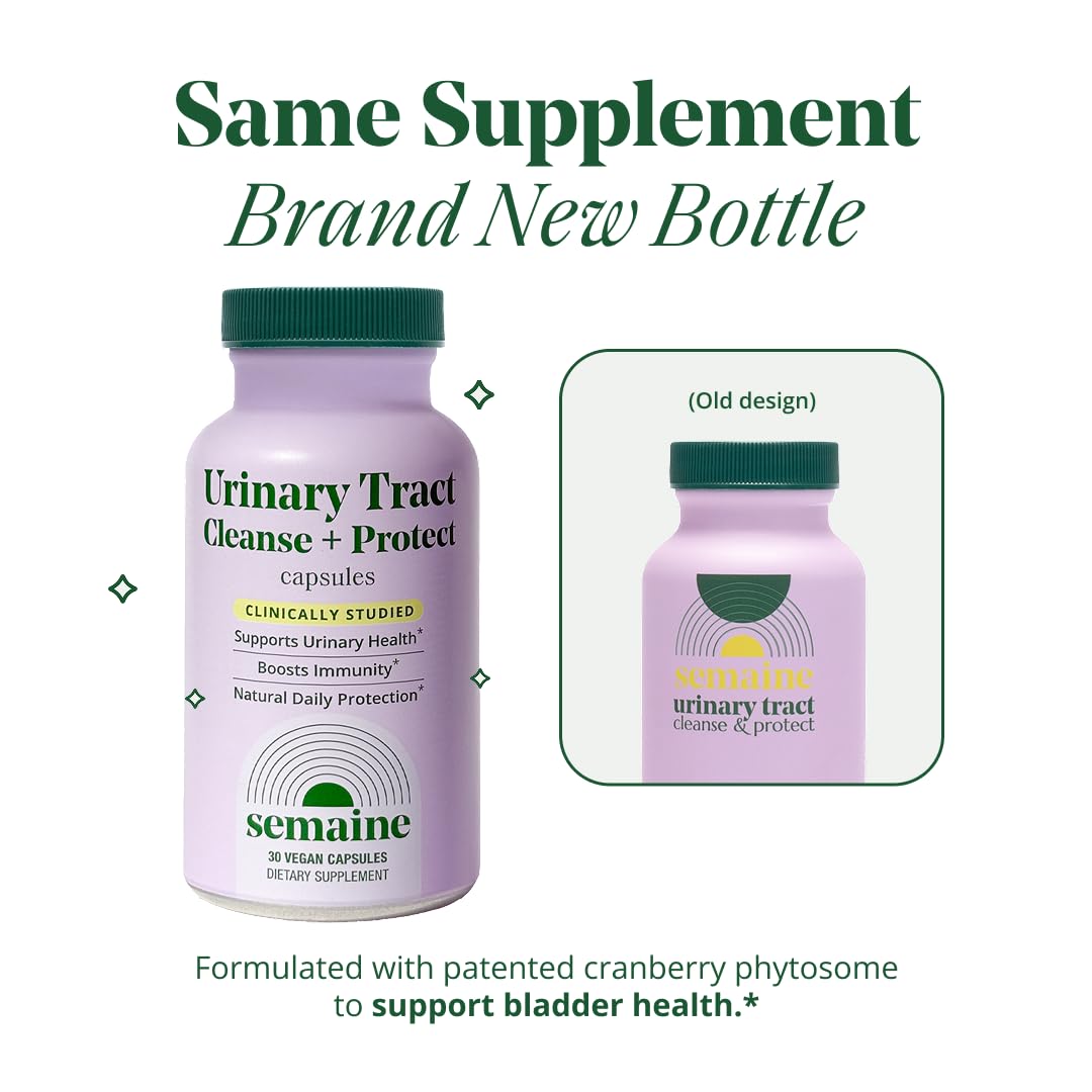 Semaine Urinary Tract Cleanse & Protect – 30 ct, Bladder Support Supplement for Women, Flushes Urinary Tract. Combines Cranberry Proanthocyanidins with Hibiscus. Semaine buy supplements canada