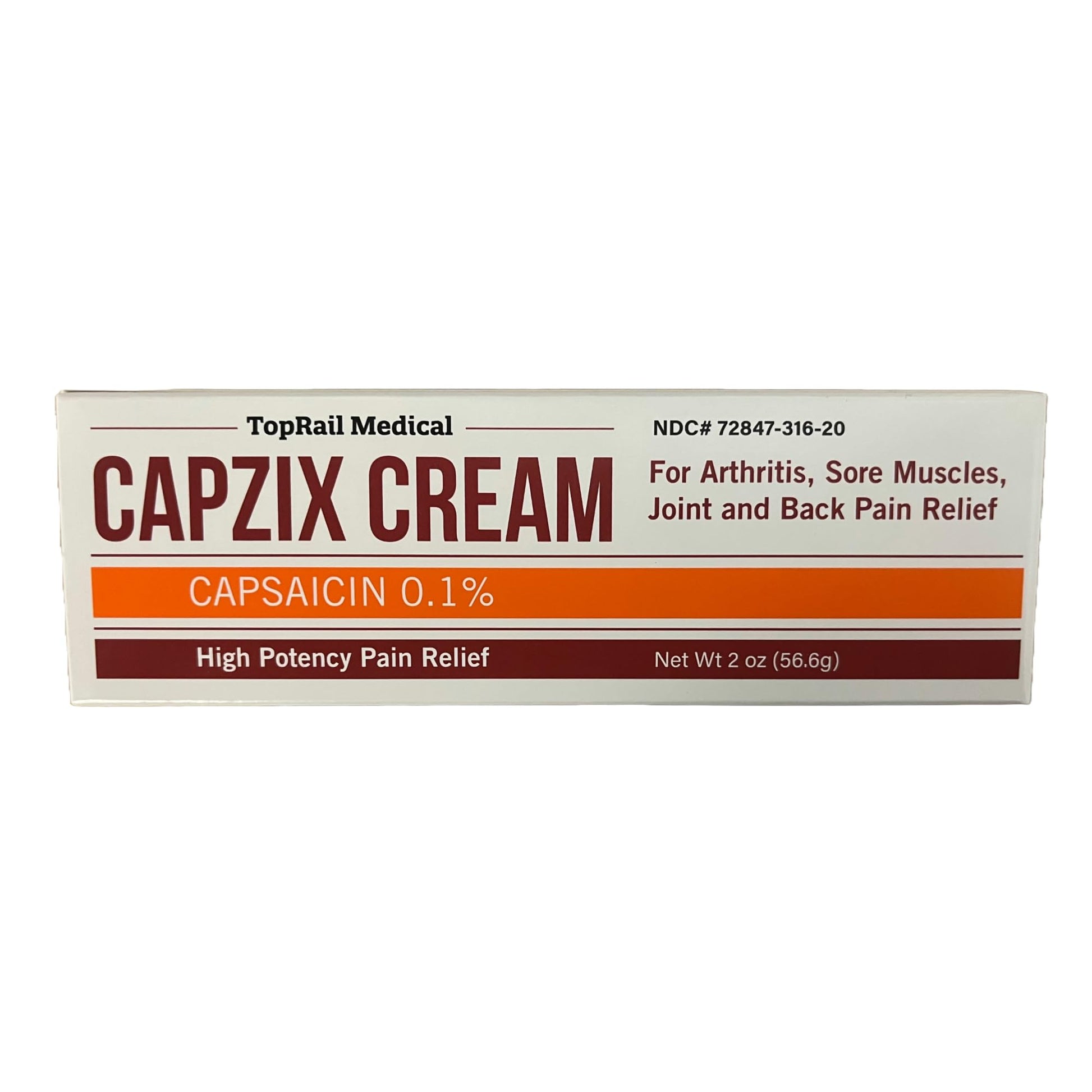Capzix Cream for Pain Relief 2 OZ Capsaicin .1% High Potency/ Maximum Strength CAPZIX CREAM buy supplements canada