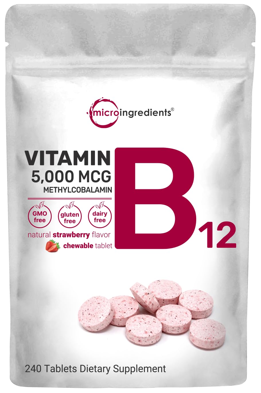 Micro Ingredients Vitamin B12 5000mcg | Methyl B12 Active Form – 240 Chewable Micro Ingredients buy supplements canada