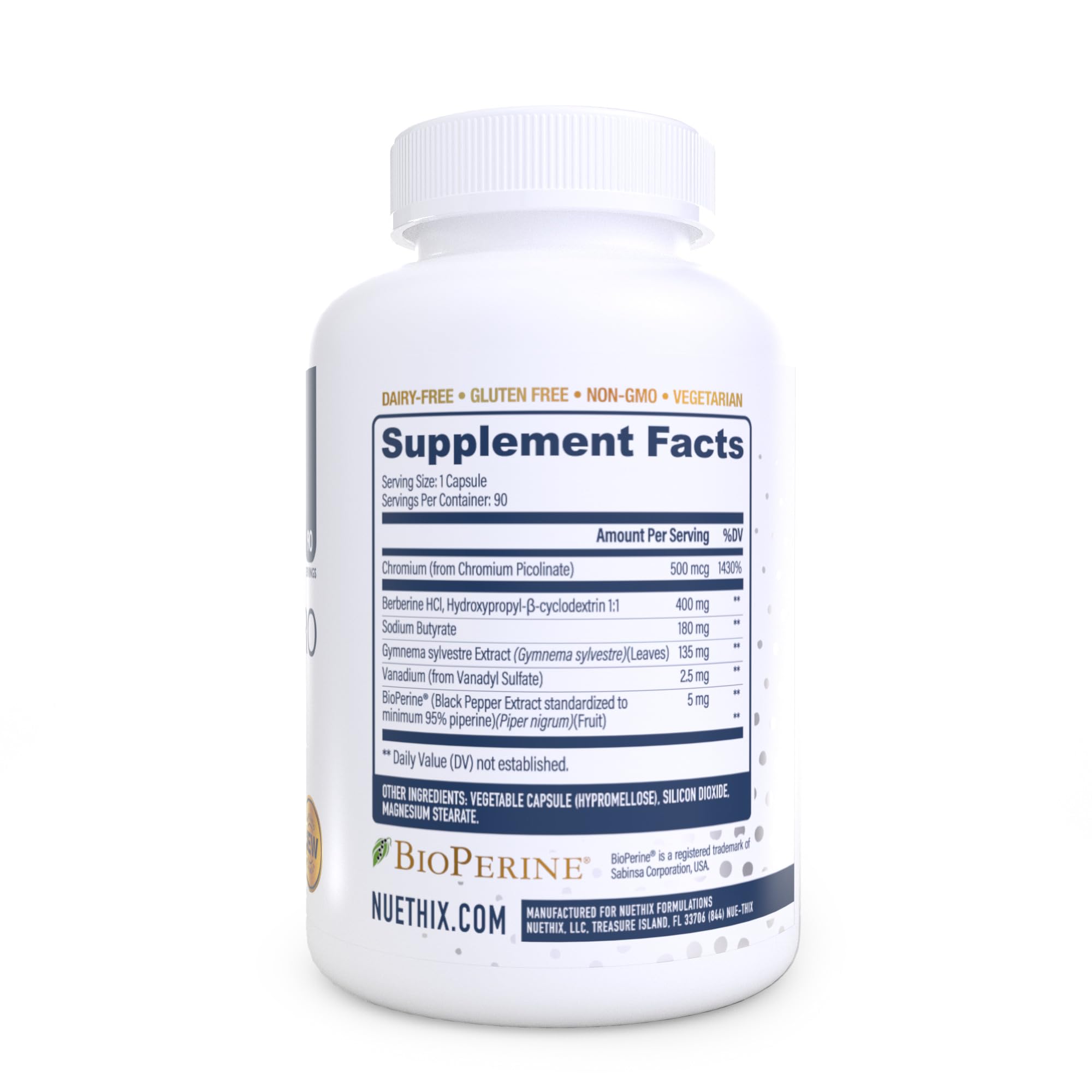 NuEthix Formulations GDA-MAX PRO, Double Berbine HCL Supplement, Supports Glucose Metabolism, Weight Management, Immune Support, Heart Health - Non GMO, Gluten Free, Dairy Free, 90 Count NuEthix Formulations buy supplements canada