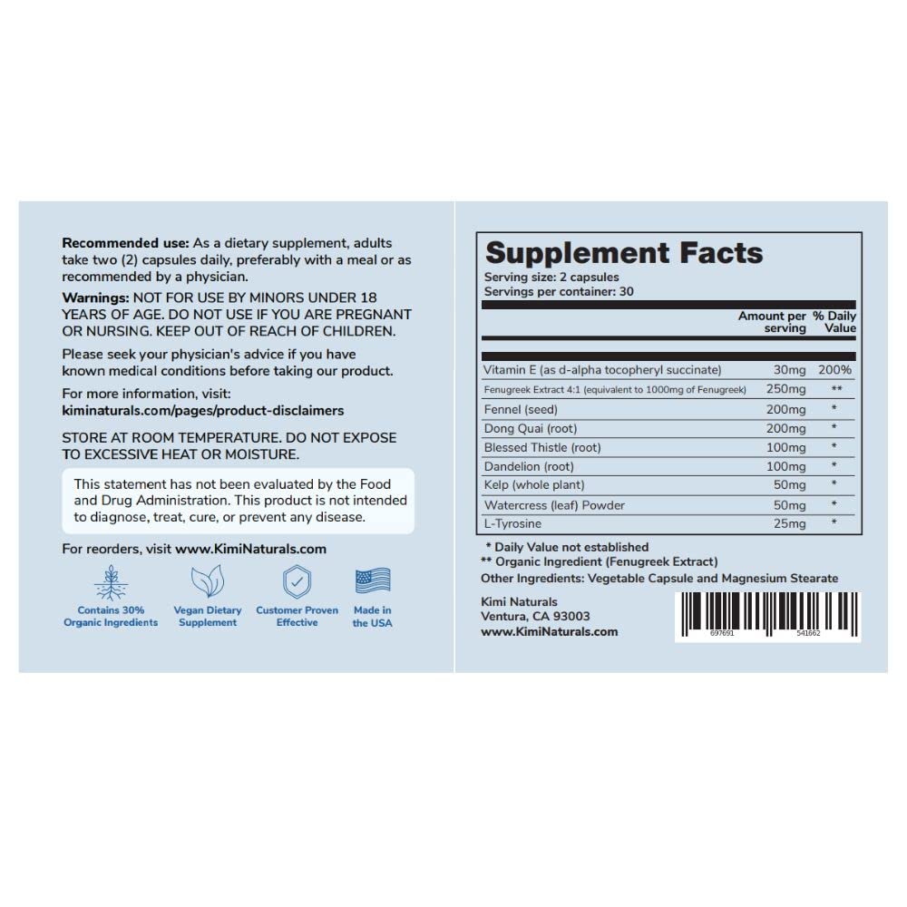 Kimi Naturals Butt Enhancer Pills - Tightening and Butt Lifting Supplements for Bigger Booty and Curvy Hips - Fast Growth Bum Enhancement 60 Capsules KIMI buy supplements canada