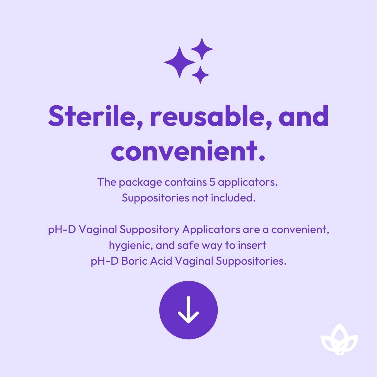 pH-D Feminine Health - Vaginal Suppository Applicators, Ideal for Boric Acid Suppositories, Reusable, Fits Most Vaginal Suppositories, Made in The USA - 5 Count… pH-D Feminine Health Support buy supplements canada