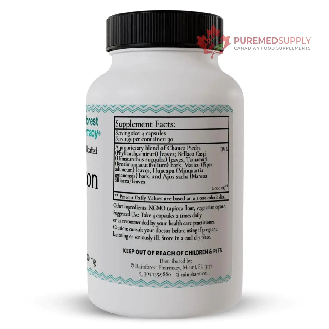 Rainforest Pharmacy Spiro Natural Herbal Supplement| 120 Vegetarian Capsules, 500 mg | Ecologically Wildcrafted Chanca Piedra & 5 Amazon Rainforest Herbs | Non-GMO Rainforest Pharmacy buy supplements canada