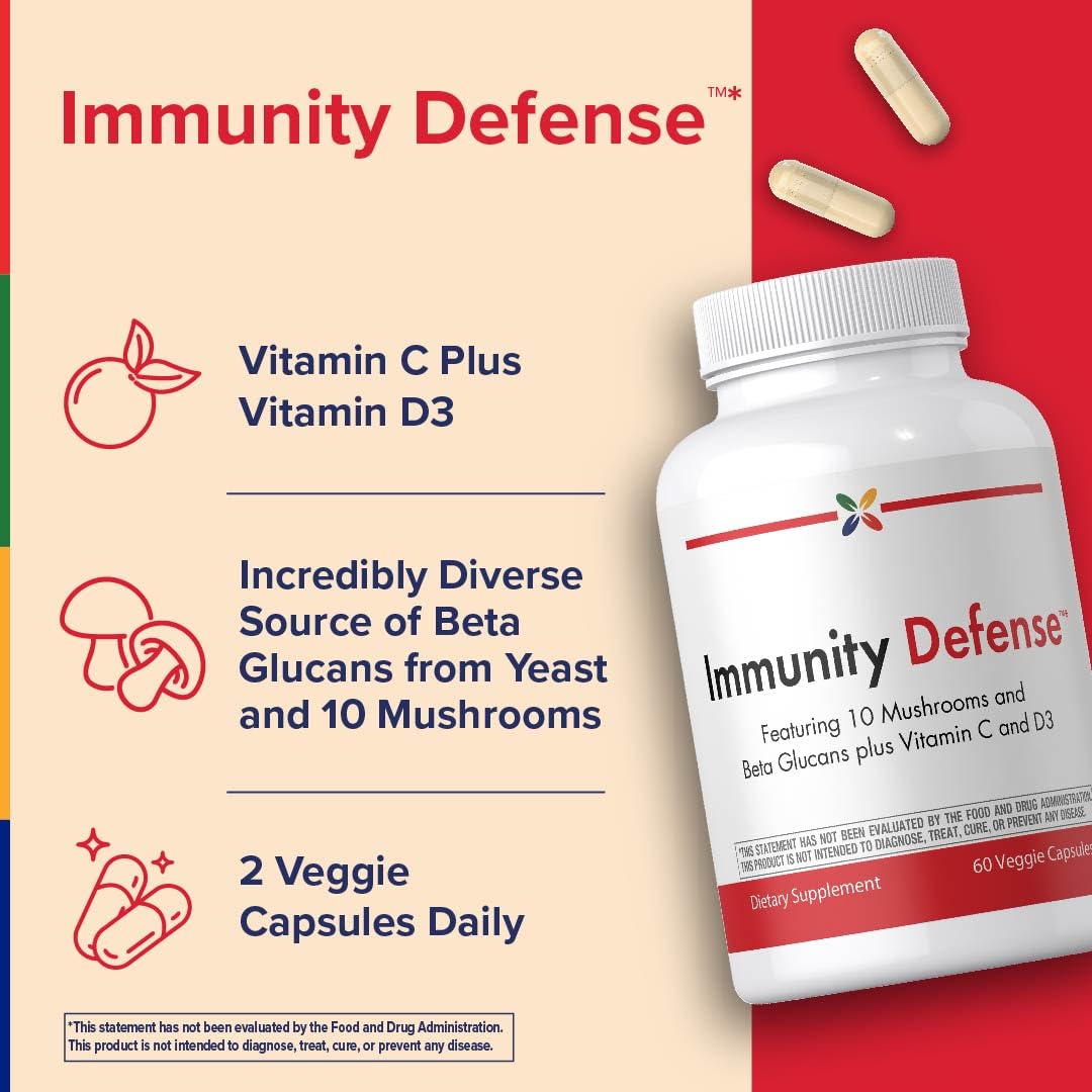 Stop Aging Now - Immune Support - with Vitamin C, Vitamin D3 and Mushroom Complex - 60 Vegetarian Capsules Stop Aging Now buy supplements canada