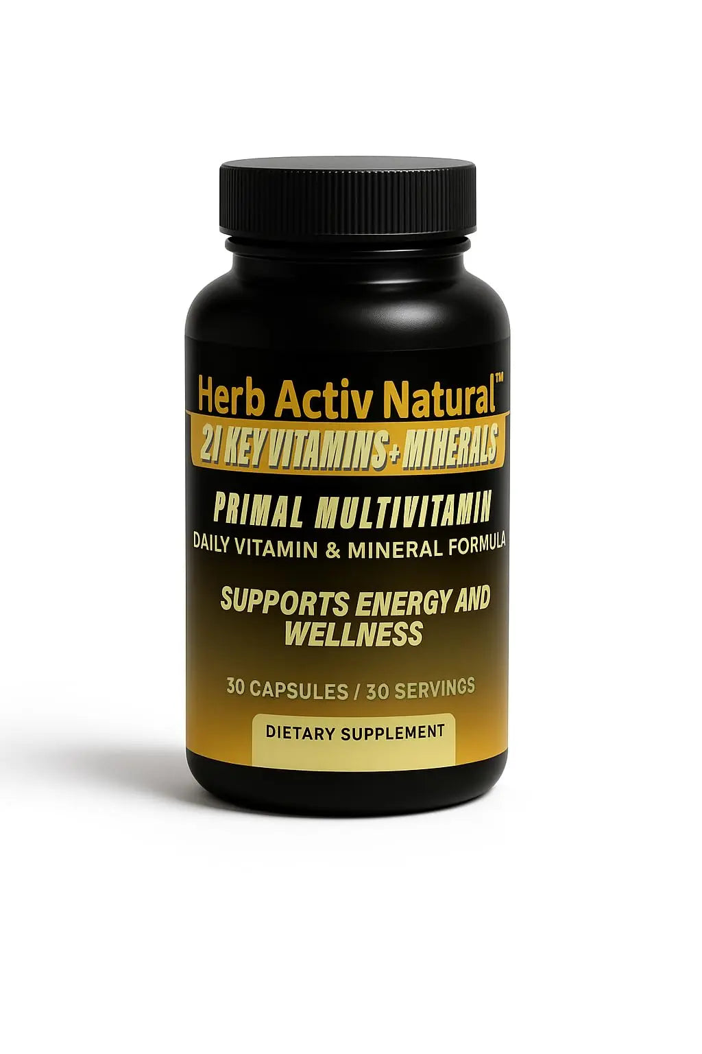Herb Activ Natural Primal Multivitamin - 21 Essential Vitamins & Minerals - Daily Vitamin & Mineral Supplement - Energy & Wellness Support - 30 Capsules Herb Activ Natural buy supplements canada