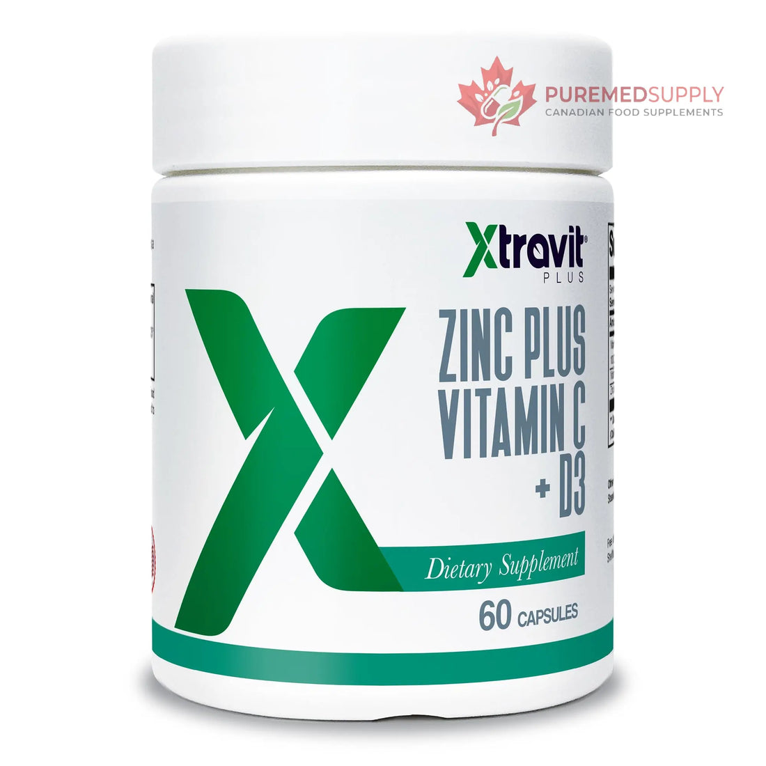 Xtravit Zinc Plus Vitamin C + D3 Supplement – Natural Immune Defense Supplements for Men & Women - May Support Skin, Energy, Bones, & Overall Wellness - Non-GMO, Gluten-Free, No Fillers, 60 Capsules Xtravit buy supplements canada