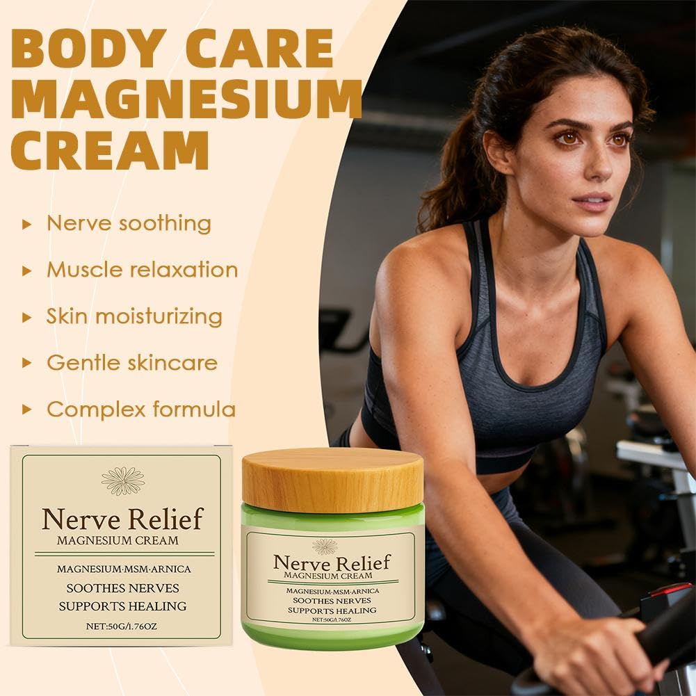 Total Relief Magnesium Cream - Nerve Relief Magnesium Cream with MSM & Arnica,Total ReliefCream for Muscle Relaxation, Soothes Nerves & Daily Soothing Support, Deep Hydration,50g/1.76oz Aus Healthcare buy supplements canada