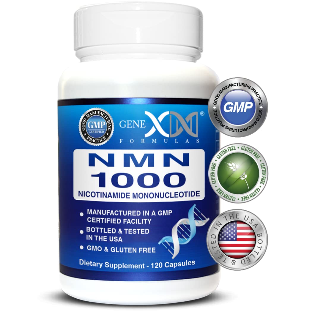 Genex Formulas NMN 1000mg - 99% Pure Shelf Stabilized Supplement Capsules for Increased NAD Levels & Healthy Aging, GMP Certified, 1000mg per Serving, 120 Capsules Genex Formulas buy supplements canada