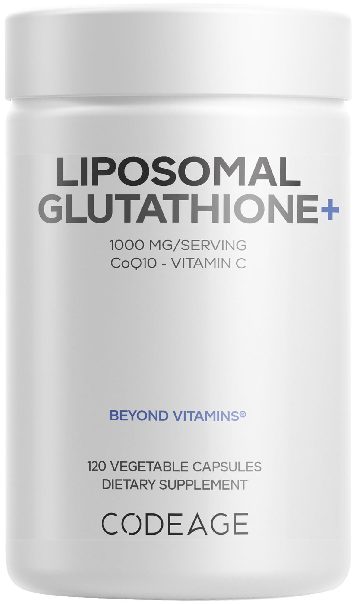 Codeage Liposomal Glutathione+ Supplement - 1000 mg Reduced L-Glutathione Pills, Vitamin C Ascorbic Acid, CoQ10 - Liposomal Delivery - Skin & Antioxidant Support - Non-GMO - 120 Capsules Codeage buy supplements canada
