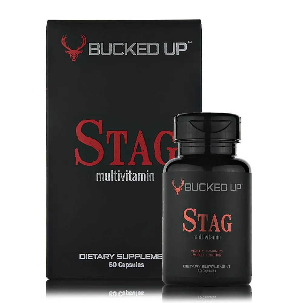 Stag Multivitamin - Men - Full Spectrum Vitamin Formula - Vitality, Immunity and Muscle Function (60 Capsules) Bucked Up buy supplements canada