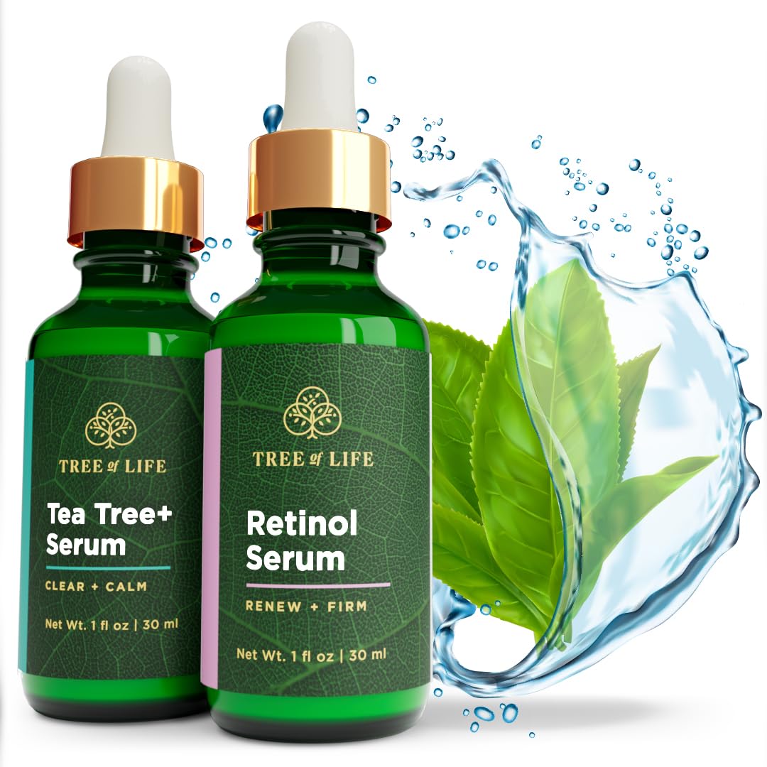 Tree of Life Retinol Serum & Tea Tree Serum for Face - Skin Care Duo Tree of Life Beauty buy supplements canada