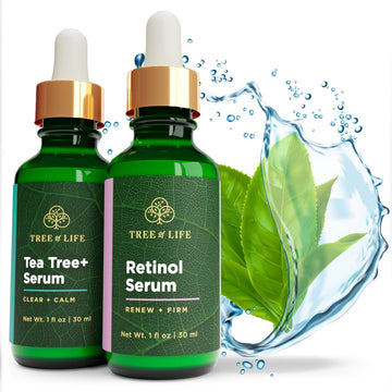 Tree of Life Retinol Serum & Tea Tree Serum for Face - Skin Care Duo Tree of Life Beauty buy supplements canada