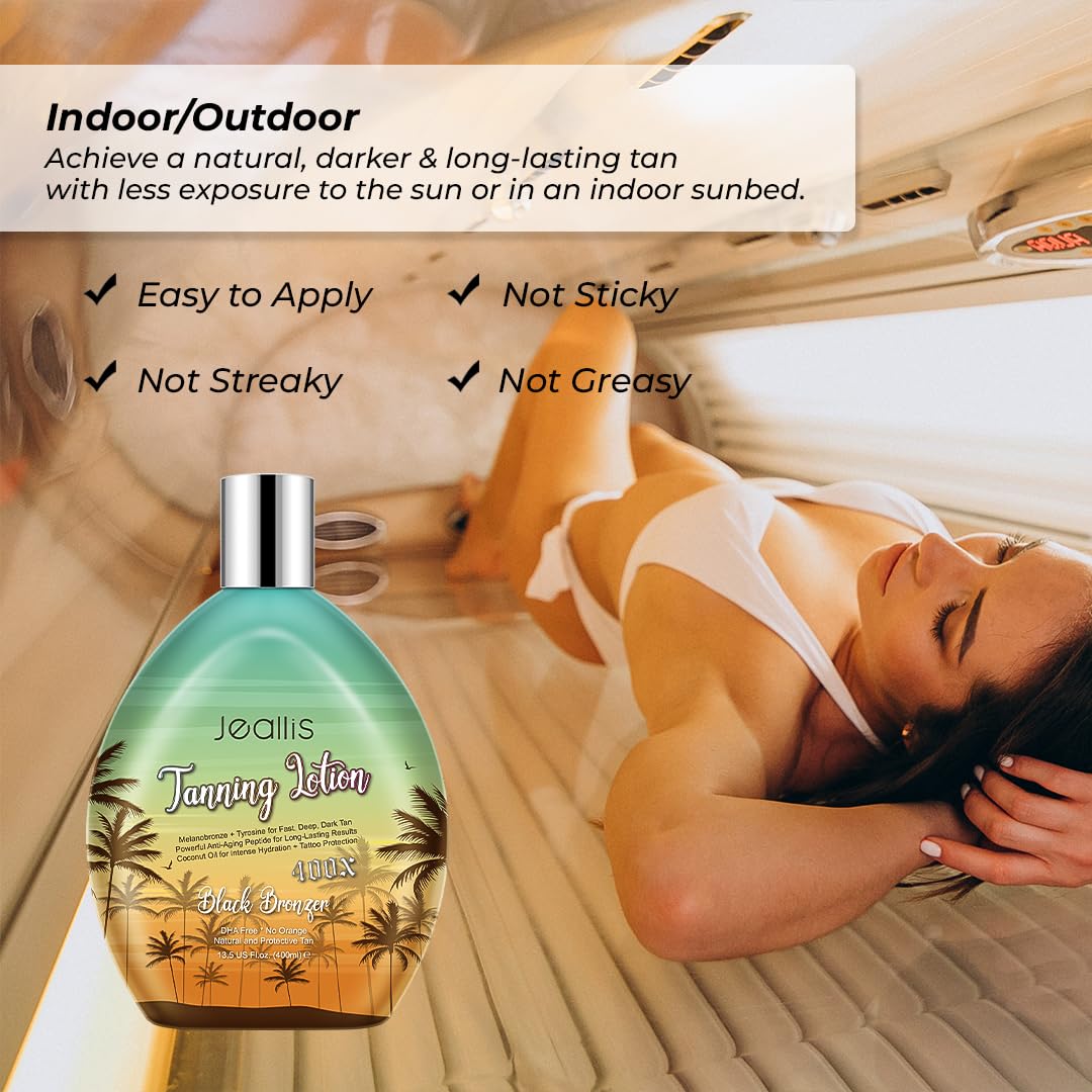 Jeallis Extreme Dark Tanning Lotion Accelerator for Indoor Tanning Beds & Outdoor Sun Tan with Bronzer to Get Dark Fast Tan jeallis buy supplements canada