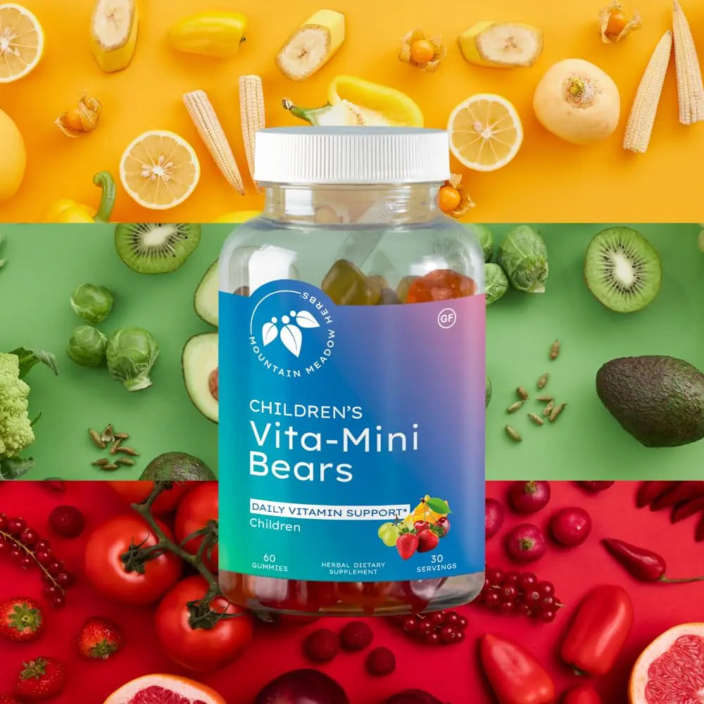 Mountain Meadow Herbs Vita-Mini Bears for Children | Multivitamin with Biotin, Folic & Pantothenic Acid, Iodin, Zinc | Mountain Meadow Herbs buy supplements canada
