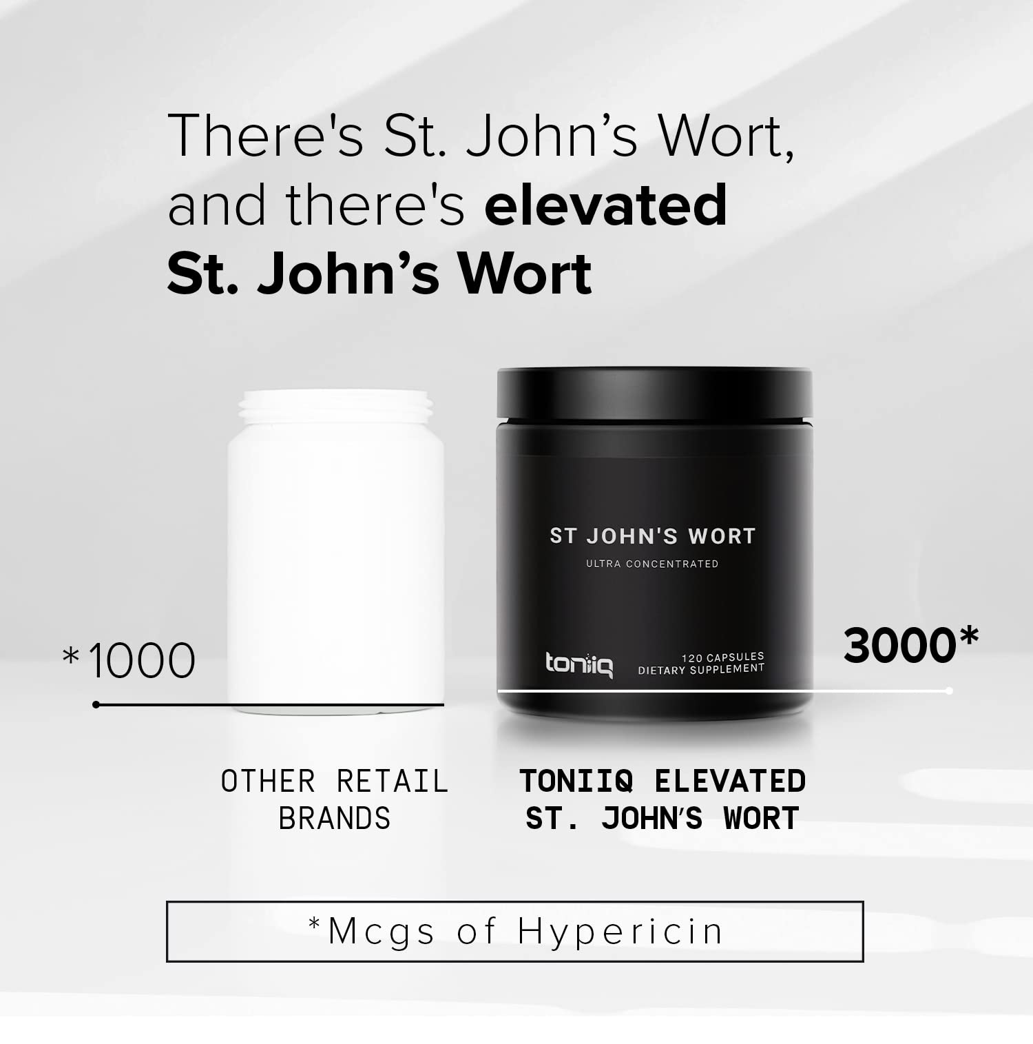 1,000mg Ultra High Strength St. John's Wort Capsules (Non-GMO) - 7X Concentrated Toniiq buy supplements canada