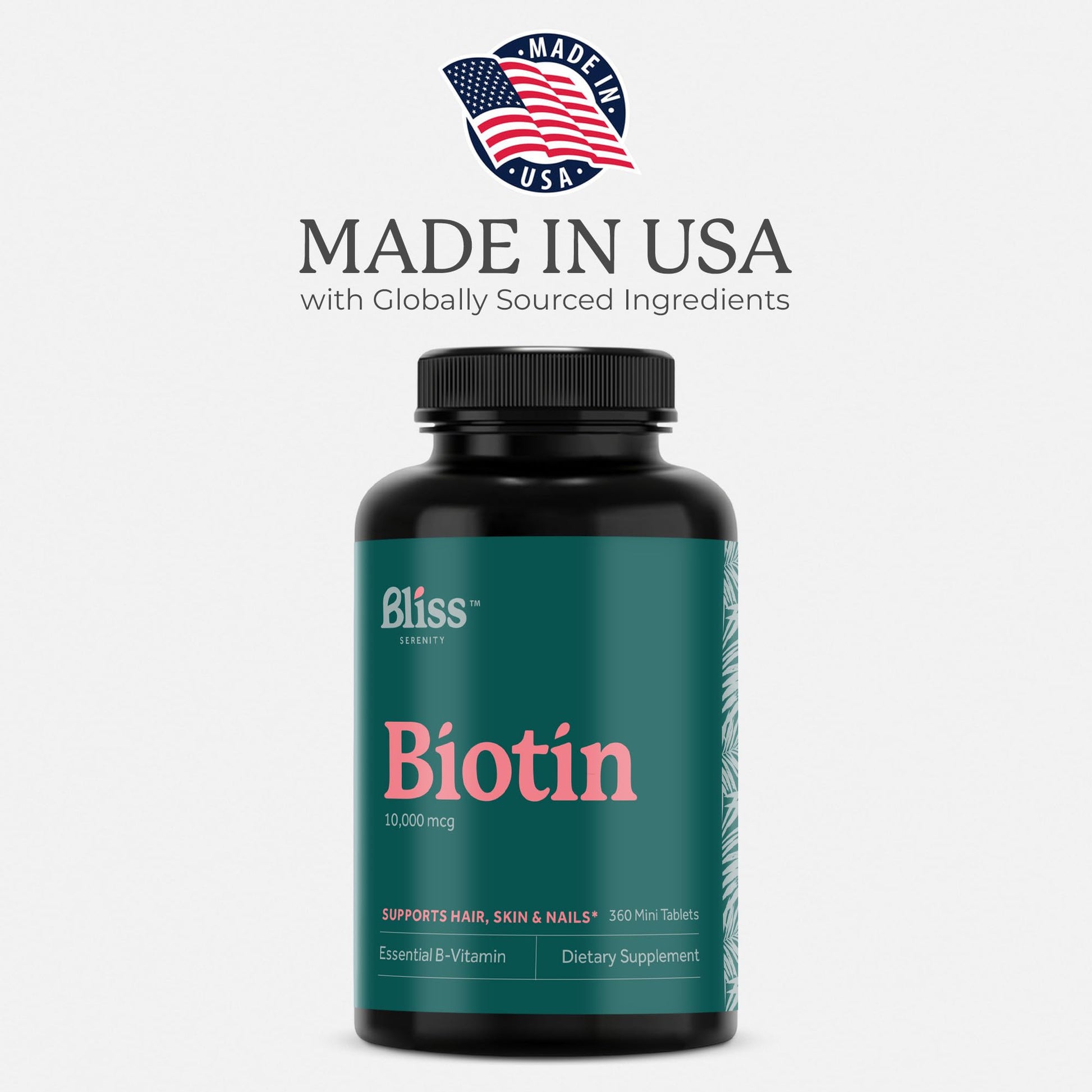 Bliss Serenity Biotin 10000mcg - Max Strength Biotin Supplement - Hair Skin and Nails Vitamins Bliss Serenity buy supplements canada