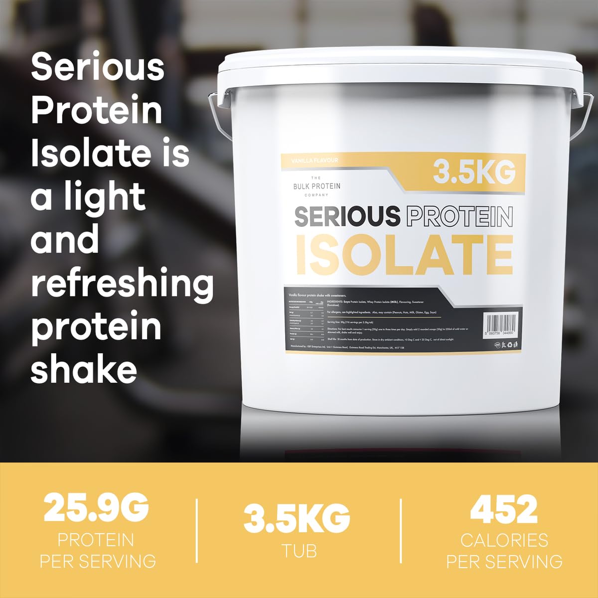 The Bulk Protein Company, Serious Protein Isolate – 3.5kg – Whey Protein Iso The Bulk Protein Company buy supplements canada