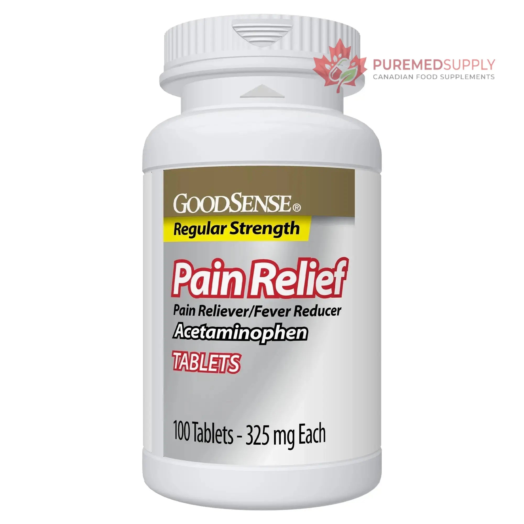 Pain Relief, Acetaminophen Tablets 325 mg, Regular Strength, Pain Reliever and Fever Reducer GoodSense buy supplements canada