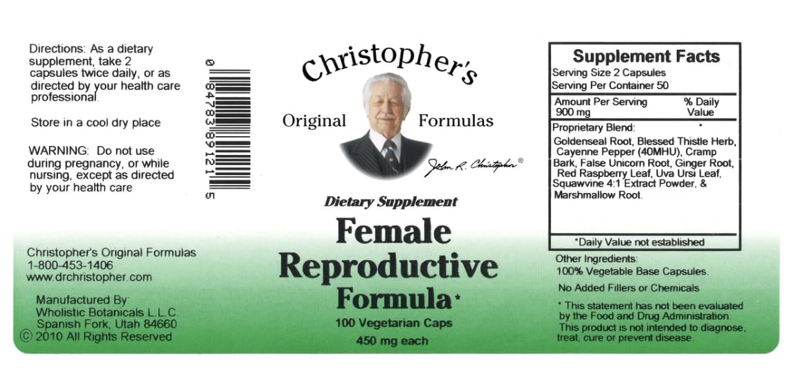 Dr. Christopher’s Female Health Bundle | Female Reproductive, Hormonal Changease & Wheat Germ Oil | 3-Bottle Herbal Support Pack | 100 Veg Capsules Each | USDA Organic Dietary Supplements Generic buy supplements canada
