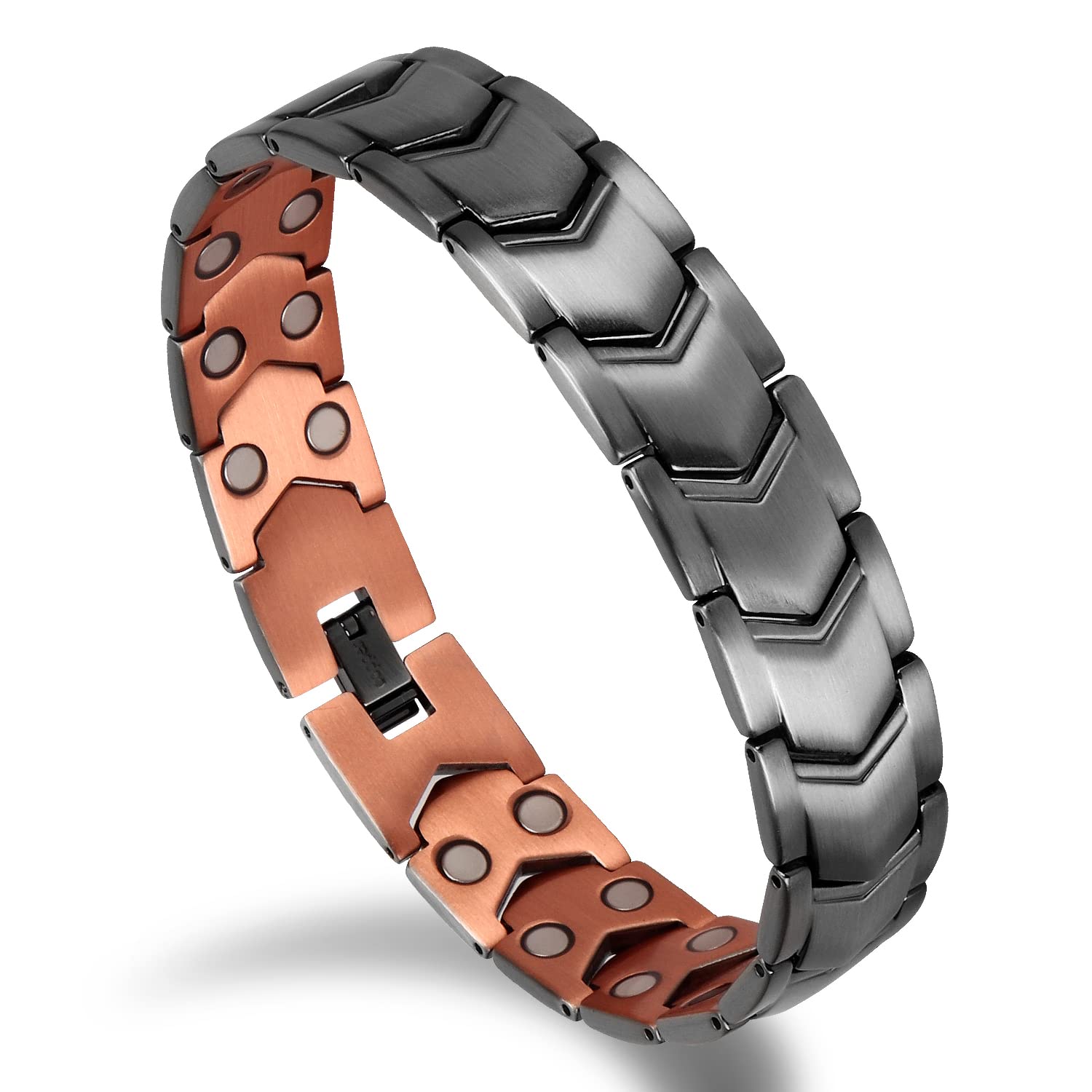 Auinz - Copper Bracelets for Men - 99.99% Solid Pure Copper Magnetic Bracelets Double-Row Auinz buy supplements canada