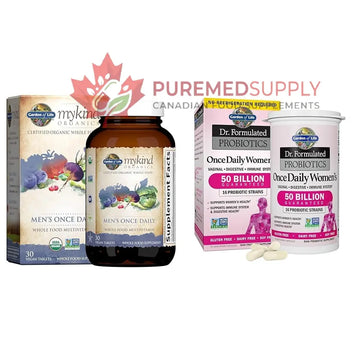 Garden of Life Organics Multivitamin for Men & Dr. Formulated Women's Probiotics Once Daily, 16 Strains, 50 Billion, 30 Capsules Garden of Life buy supplements canada