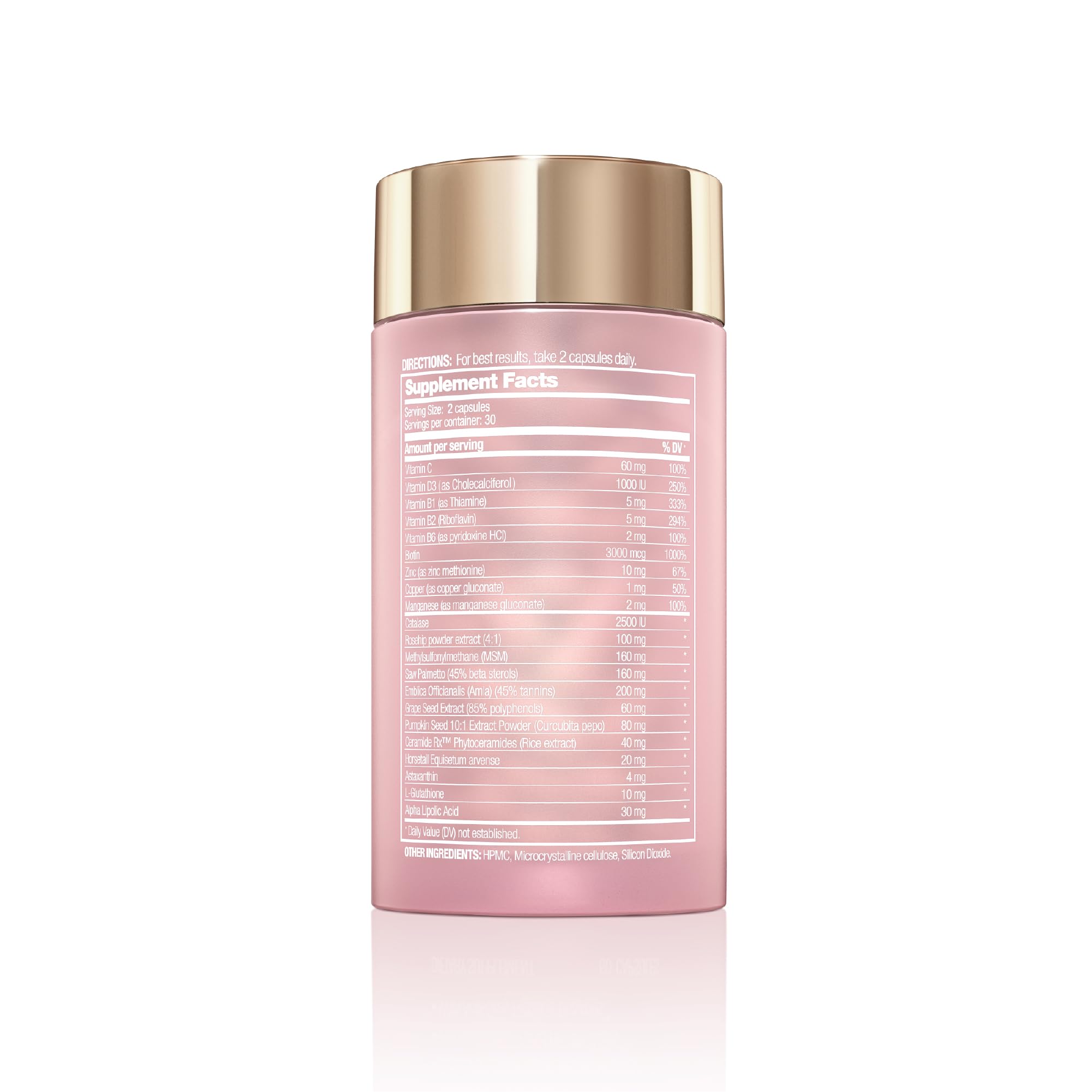 Halo Beauty Hair Skin & Nails Supplement | Thicker Hair Growth, Radiant Skin & Strong Nails Support with Biotin, Saw Palmetto & Phytoceramides | Vegan Capsules | Made in USA | 1-Month Supply Halo Beauty buy supplements canada